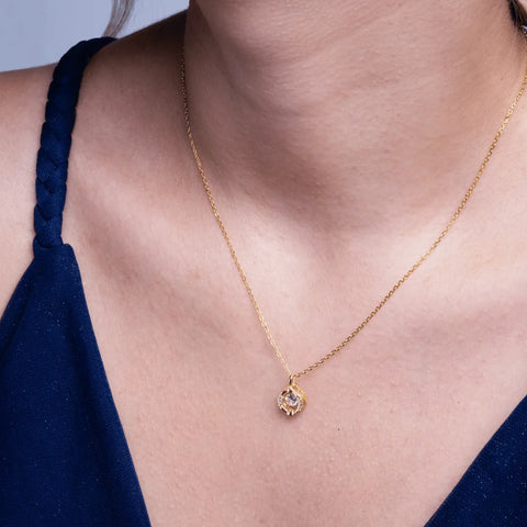 Colar Solar Banhando a Ouro 18k