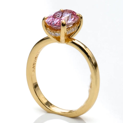 Anel Oval Morgana Banhado a Ouro 18k