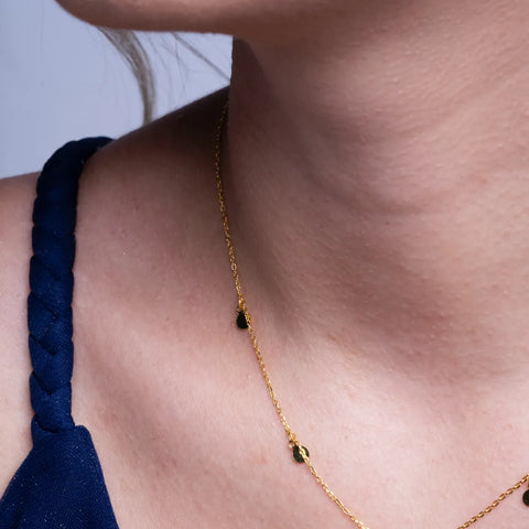 Colar Círculos Banhando a Ouro 18k